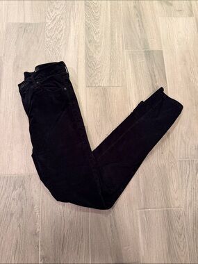 Adriano Goldschmied AG Women’s Black Corduroy Skinny Jeans Size 25